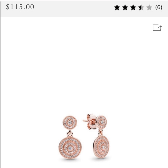 Pandora Jewelry - Pandora Rose CZ drop earrings